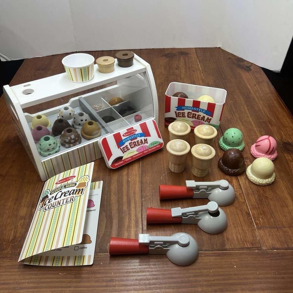 Melissa & Doug Scoop & Serve Ice Cream Counter And Accessories